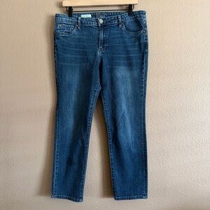 Kut from the Kloth Katy Dark Blue Ankle Straight Leg Jeans Size 12